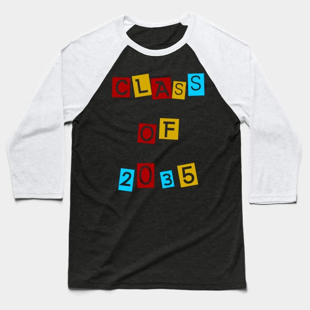 Class Of 2035 Shirt Pre-K Graduate Preschool Graduation Baseball T-Shirt by ALLAMDZ